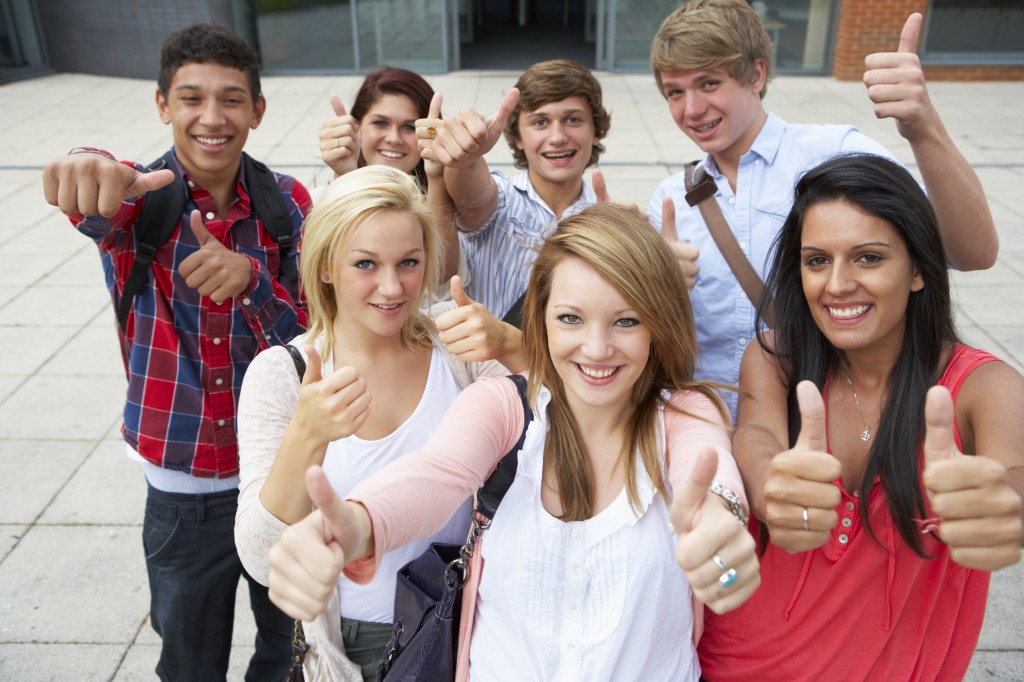 Students outside college